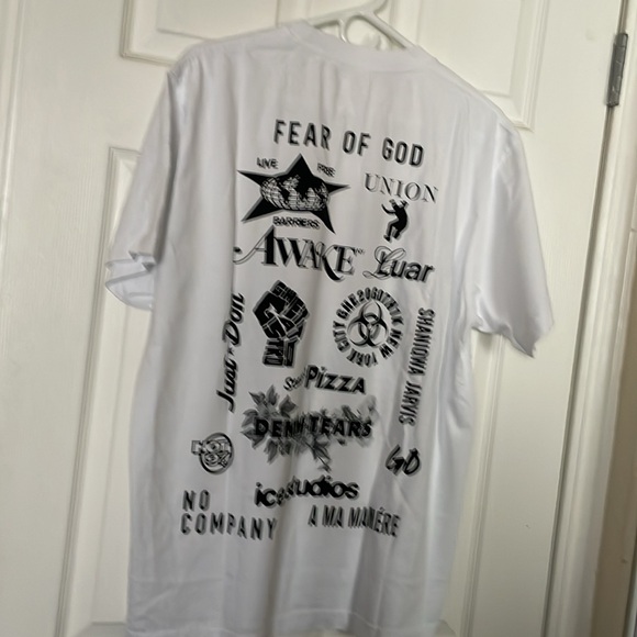 Awake Men’s Large white t-shirt.NWOTFire benefit. Limited release airbrushed - Picture 3 of 11